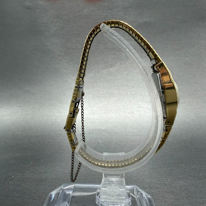 Seiko Rainbow Watch Women 17mm Champagne Dial Gold Tone Manual 11-7450 Runs8