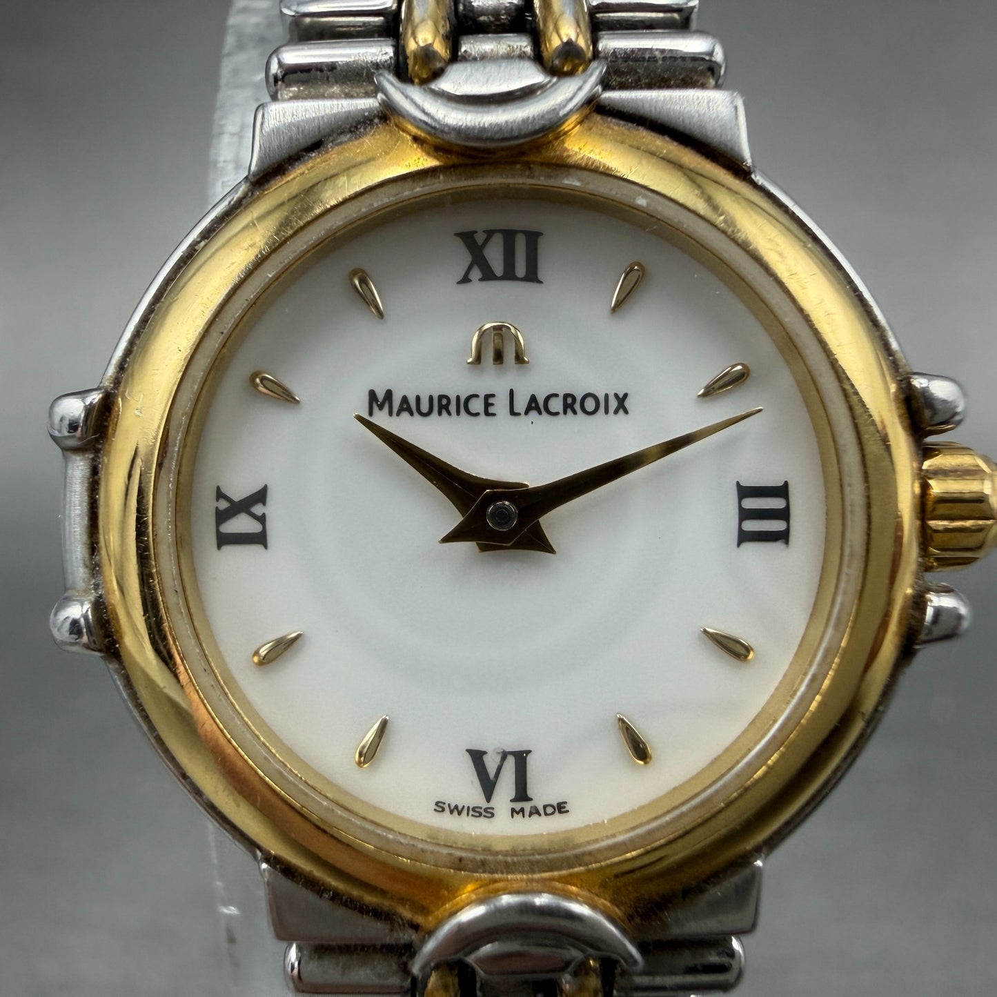 Maurice Lacroix Calypso Watch Women 22mm White Dial Two Tone 59725 New Battery1