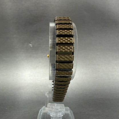 Seiko Tank Watch Women 18mm White Dial Gold Tone Rectangle 1N00-5K29 New Bat7