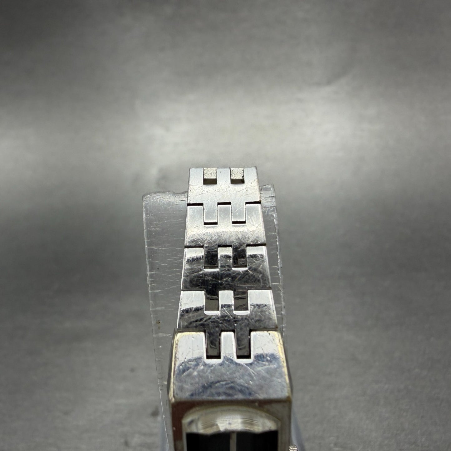 Seiko Watch Women 13mm Black Dial Silver Tone Rectangle Manual 1520-3670 PARTS5