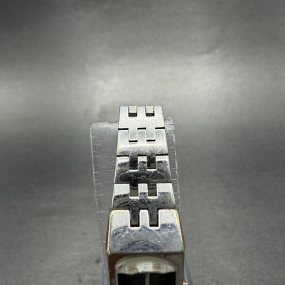 Seiko Watch Women 13mm Black Dial Silver Tone Rectangle Manual 1520-3670 PARTS5