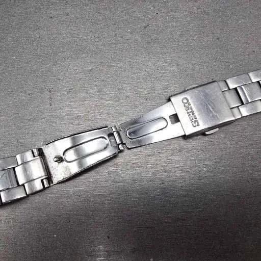 Seiko Bracelet 20mm Stainless Steel Silver Tone Tri Folding Clasp 4A5G1CI Japan18