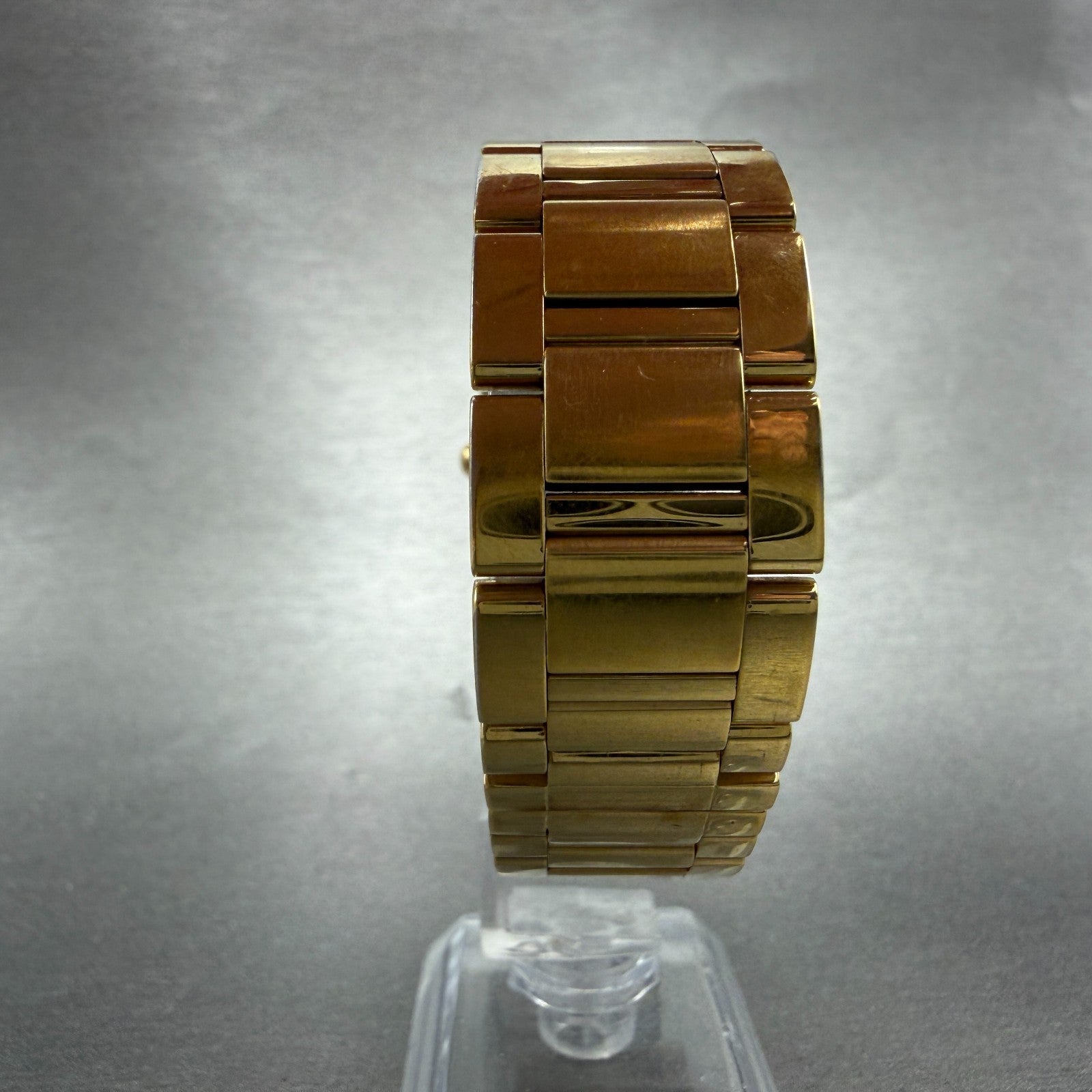 Coach Tank Watch Men 25mm Silver Dial Gold Tone Date 7.073.492 New Battery7