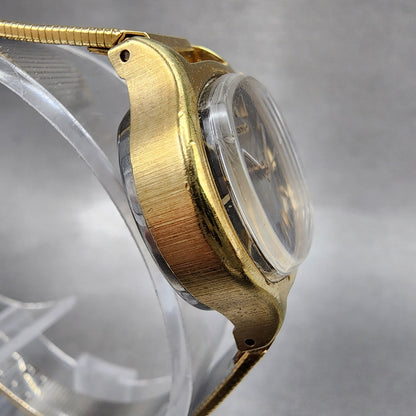 Seiko Automatic Watch Women 27mm Brown Dial Gold Tone Date 22063129 PARTS4