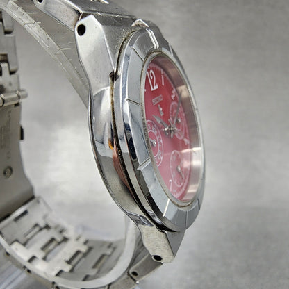 Seiko Lukia Watch Women 33m Red Dial Silver Tone Daydate 5y890b30 New Battery3