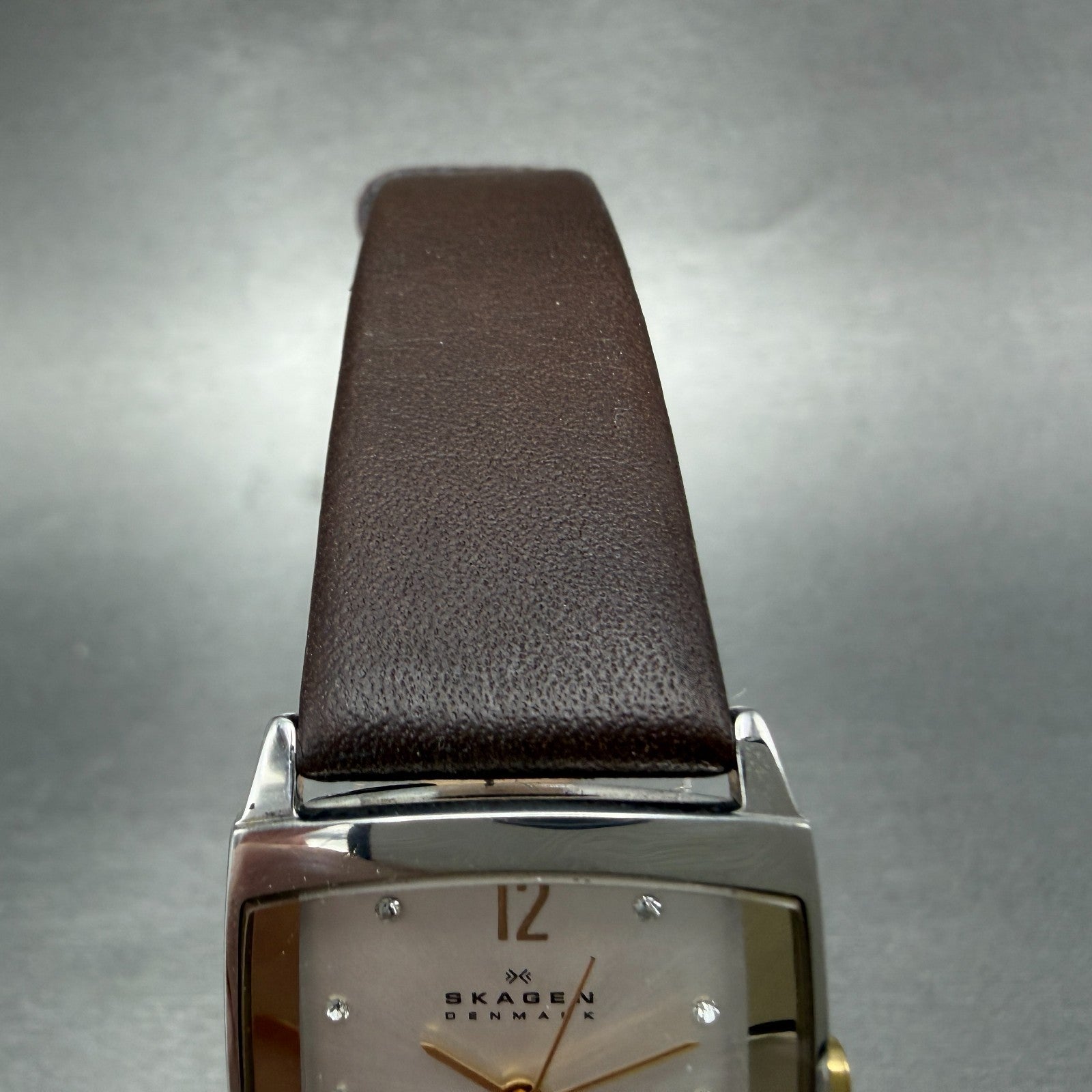 Skagen Tank Watch Women 24mm Silver Dial Steel Rectangle 691SSLG New Battery4