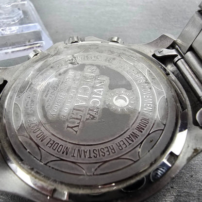Invicta Specialty Watch Men 48mm Black Dial Silver Tone Date Month 0379 New Batt9