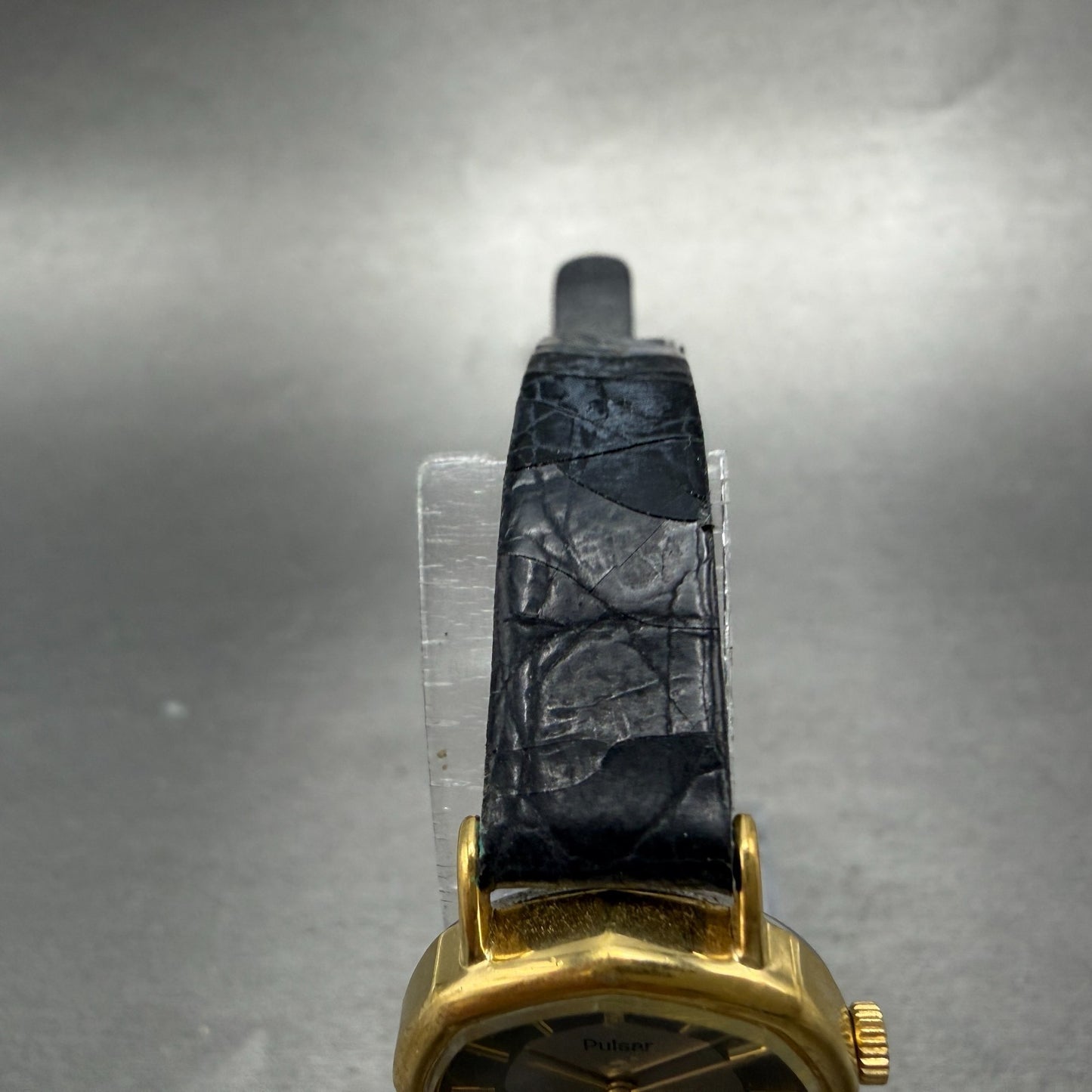 Seiko Pulsar Watch Women 21mm Gray Dial Gold Tone Octagon Y480-7160 New Battery4