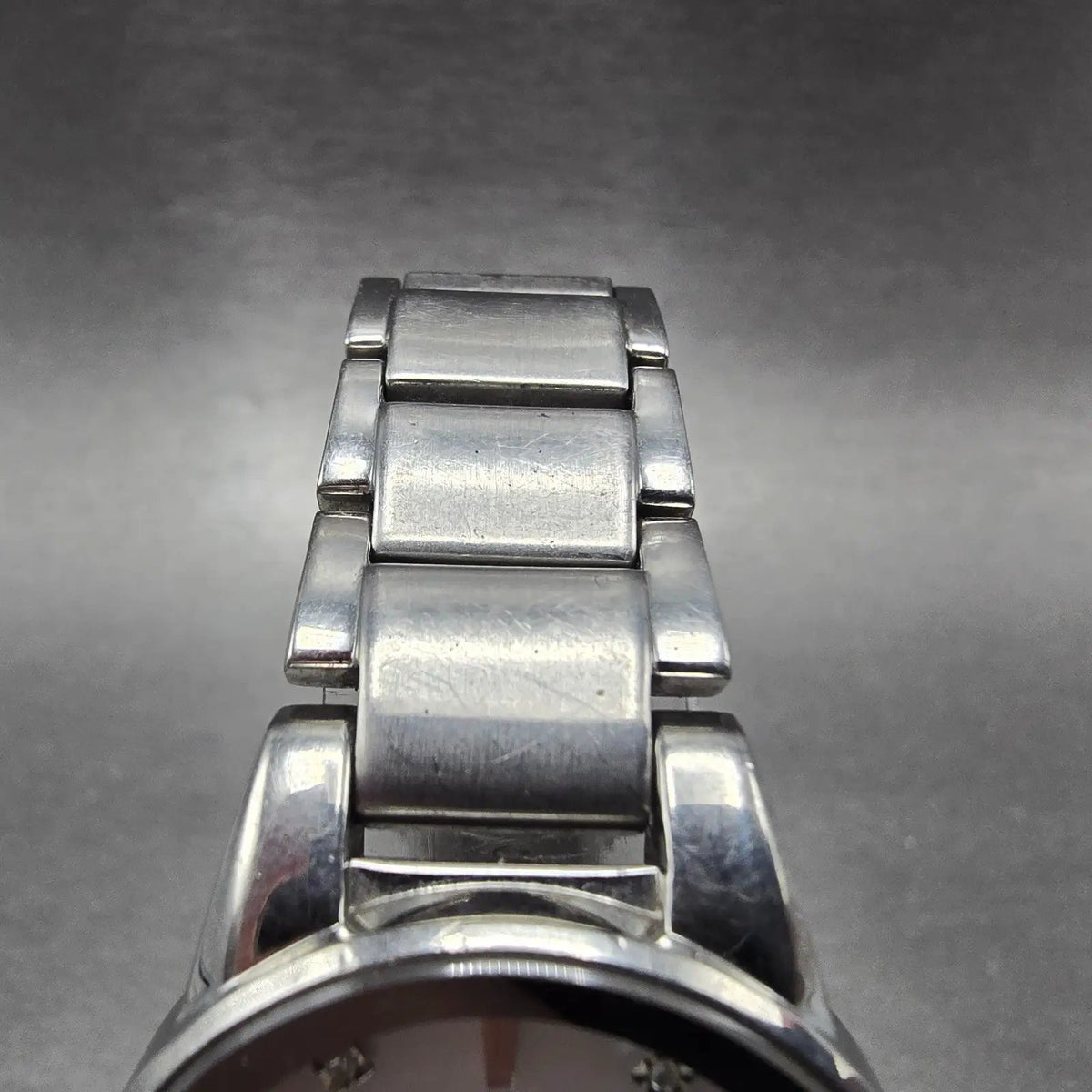 Citizen Eco-Drive Axiom Watch Women 30mm Silver Dial Steel Date Diamonds Works4