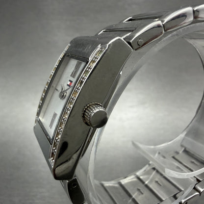 Tommy Hilfiger Tank Watch Women 20mm Silver Dial Silver Tone Rectangle New Batt2