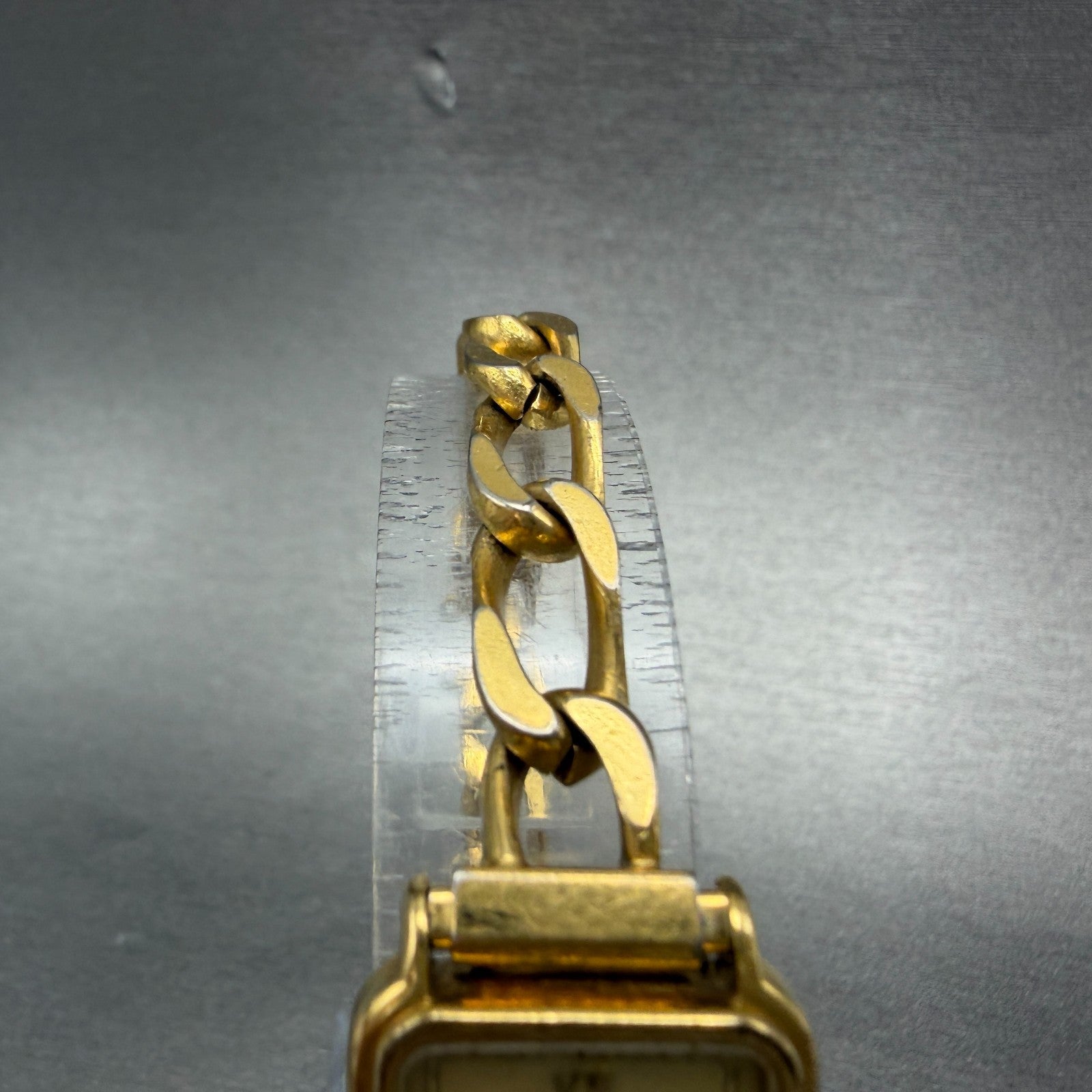 Tissot Watch Women 19mm Gold Dial Gold Tone Rectangle New Battery Vintage4