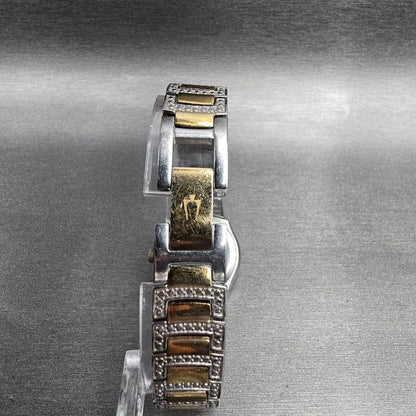 Bulova Watch Women MOP Dial Two Tone Gemmed Round 98L198 New Battery7