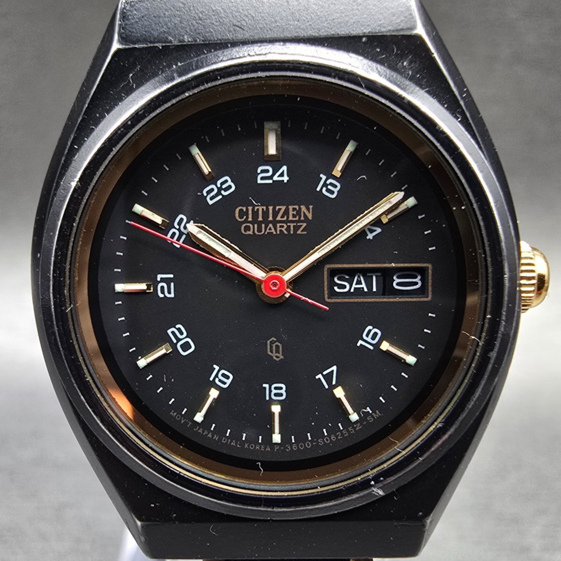 Citizen CQ Watch Women 26mm Black Dial Black Tone Daydate 3600-899431 New Batt1