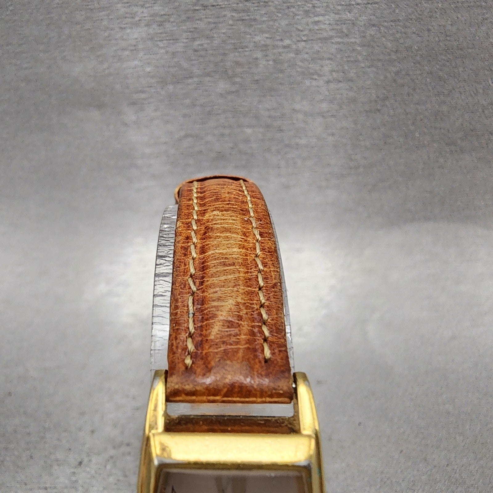 Hamilton Tank Watch Women 18mm Gray Dial Gold Tone Rectangle New Battery3