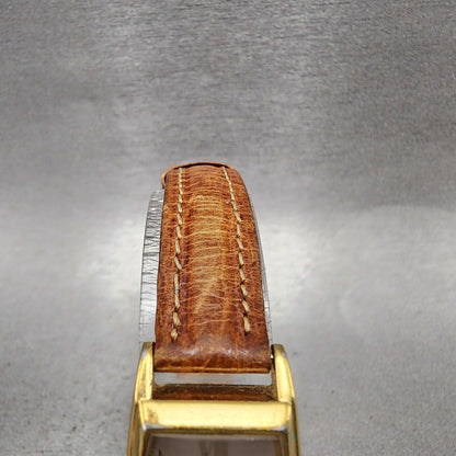 Hamilton Tank Watch Women 18mm Gray Dial Gold Tone Rectangle New Battery3