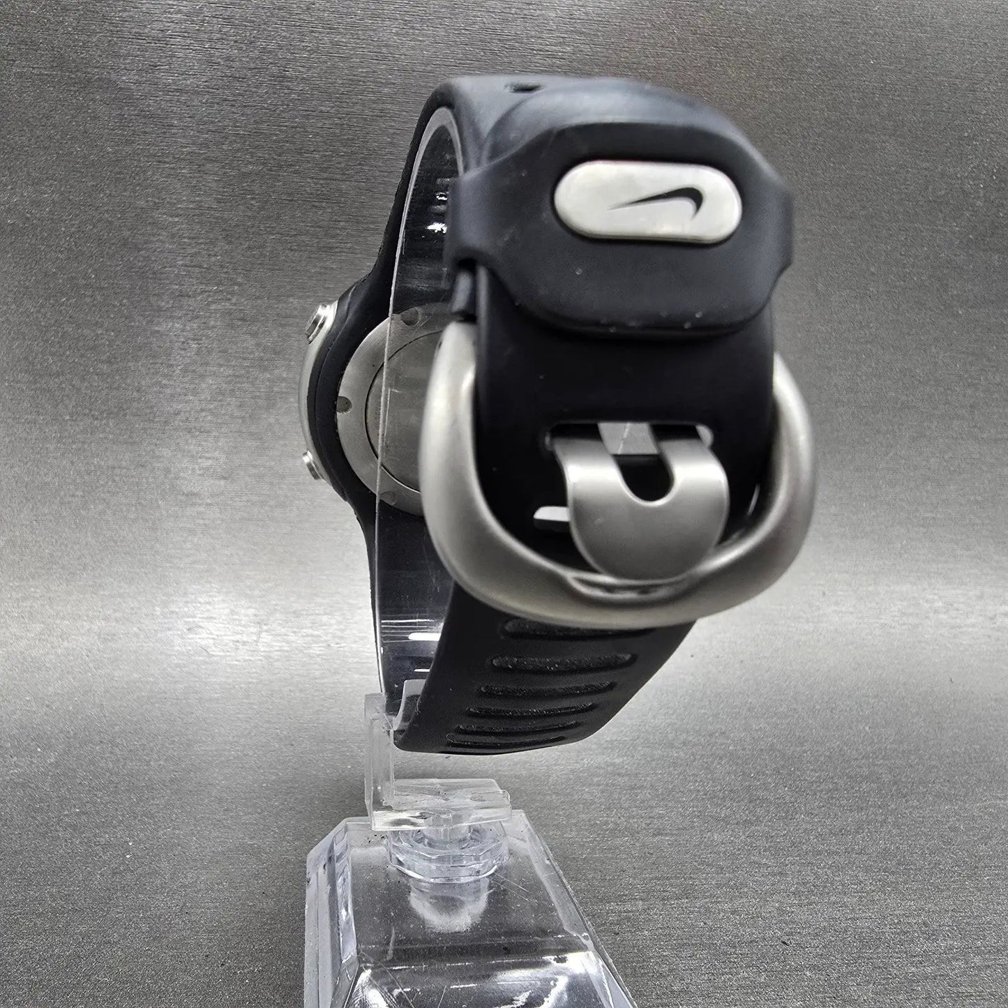 Nike Oregon Digital Watch Men 45mm Black Silver Alarm Chronograph READ! New Batt7