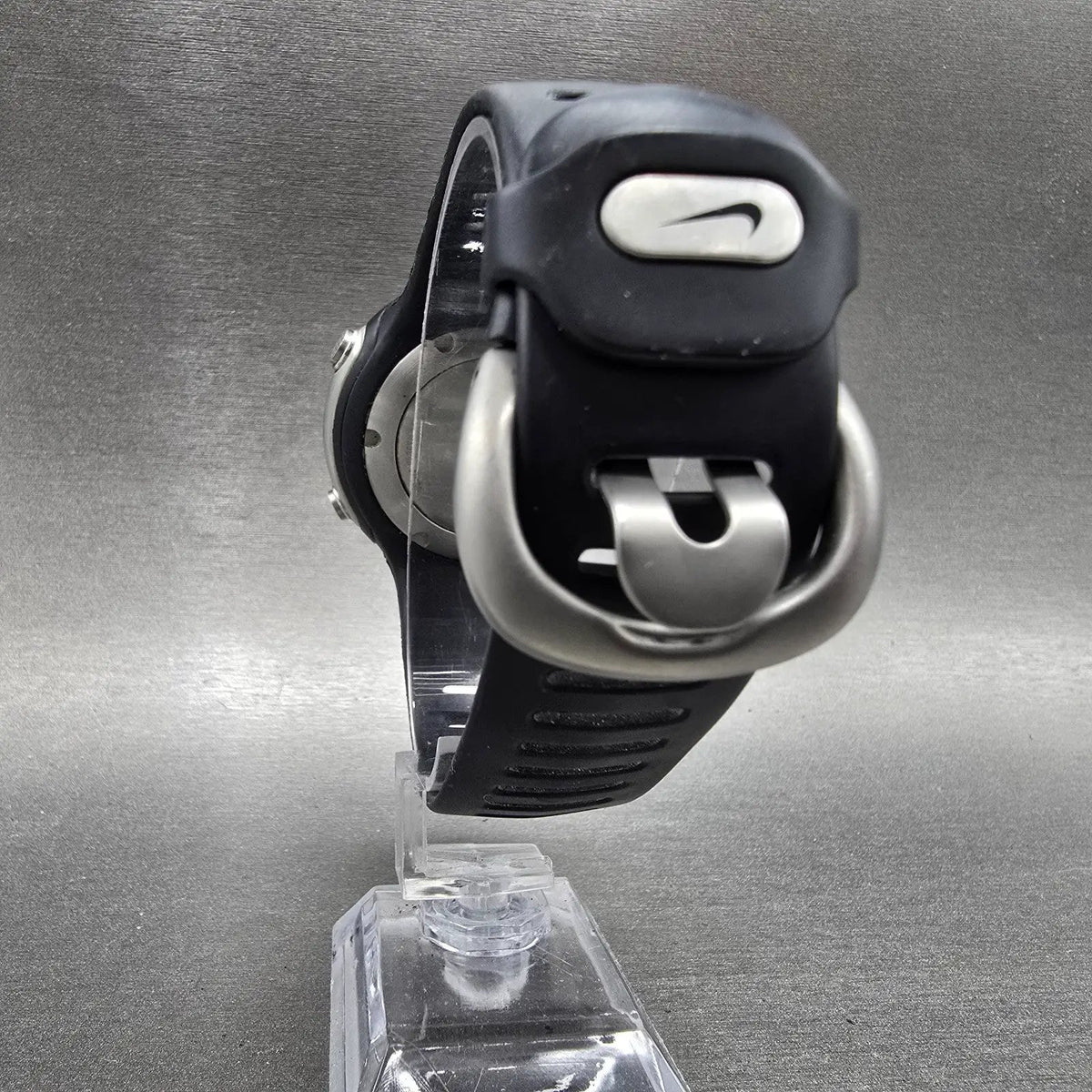 Nike Oregon Digital Watch Men 45mm Black Silver Alarm Chronograph READ! New Batt7