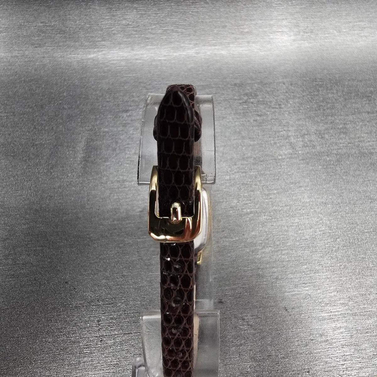 Seiko Watch Women 15mm Champagne Dial Gold Tone Rectangle 1320-5539 New Battery7