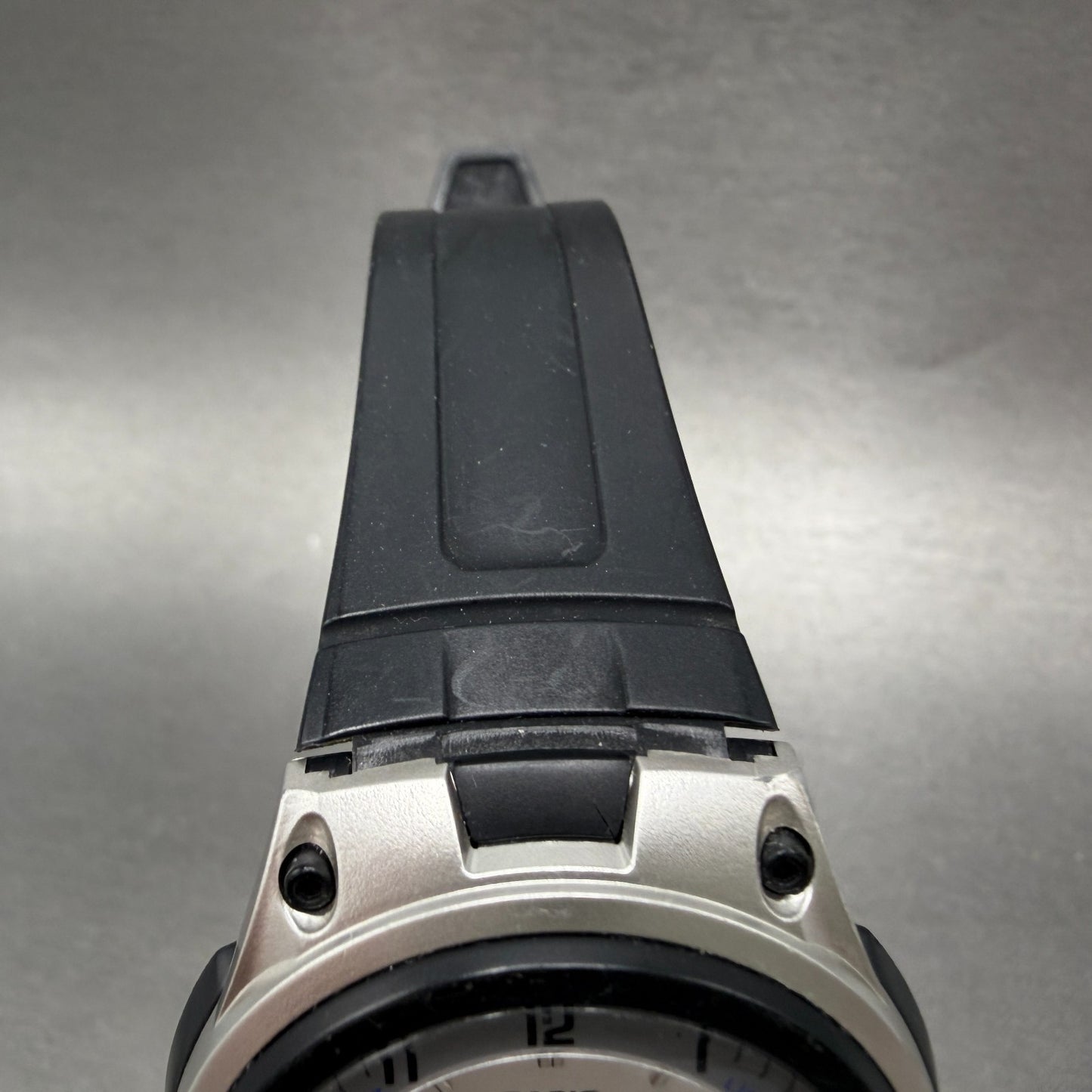 Casio Illuminator Watch Men 40mm Analog Digital Silver Alarm Chrono AW-80 NewBat4