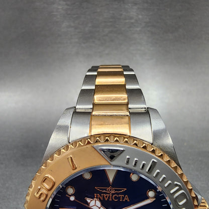 Invicta Pro Diver Watch Women 38mm Blue Dial Two Tone Date Round 16501 New Batt