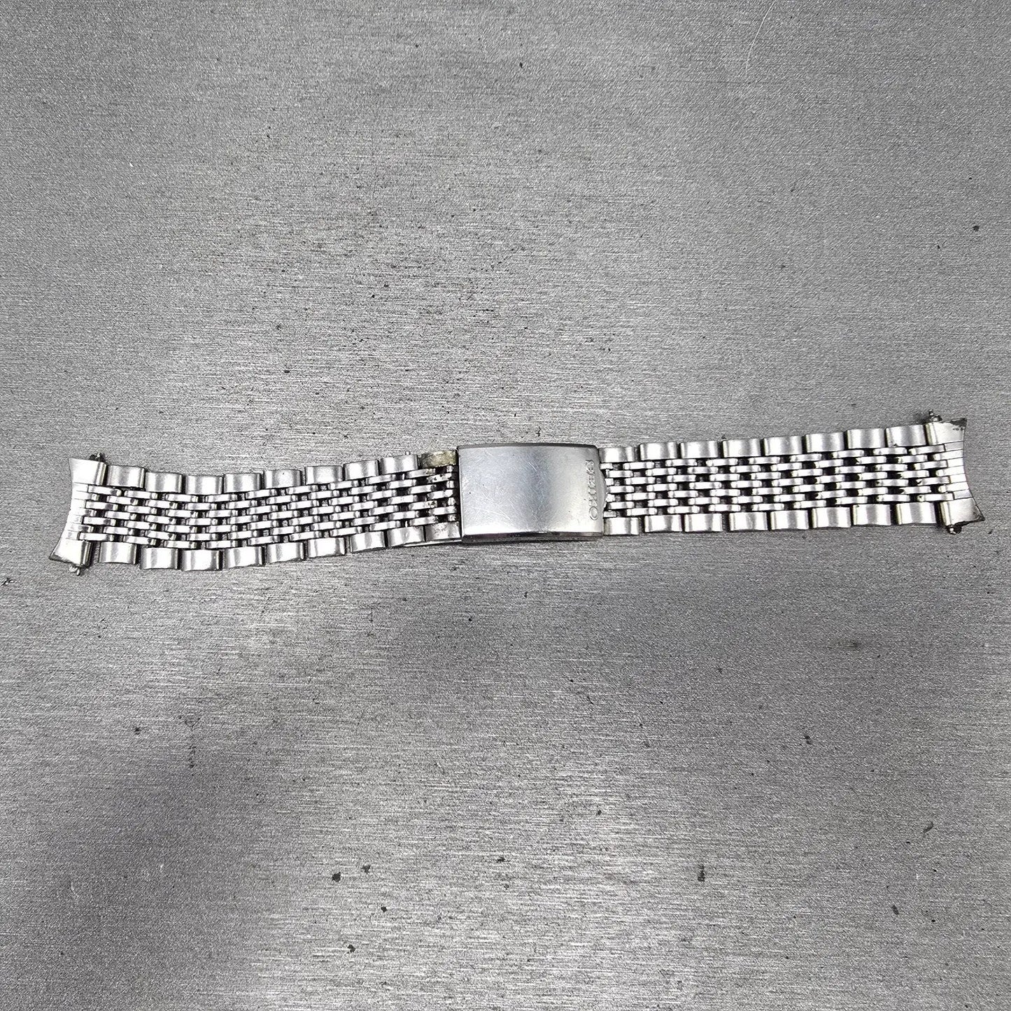 Seiko Beads Of Rice Bracelet 19mm Stainless Steel Silver Tone Tri Folding ClaspK0