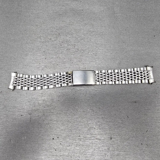 Seiko Beads Of Rice Bracelet 19mm Stainless Steel Silver Tone Tri Folding ClaspK0