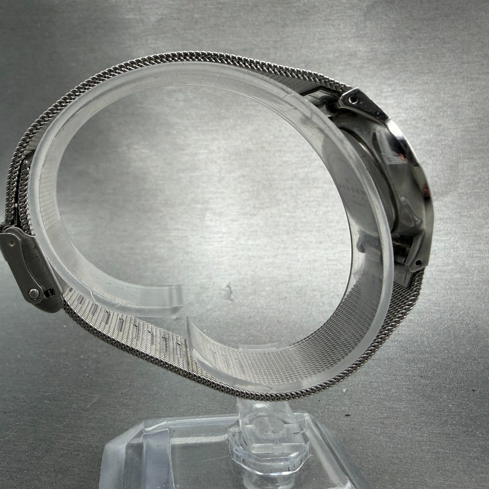 Skagen Watch Women 28mm Black dial Silver Tone Round 233SSSBD New Battery8