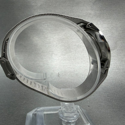 Skagen Watch Women 28mm Black dial Silver Tone Round 233SSSBD New Battery8
