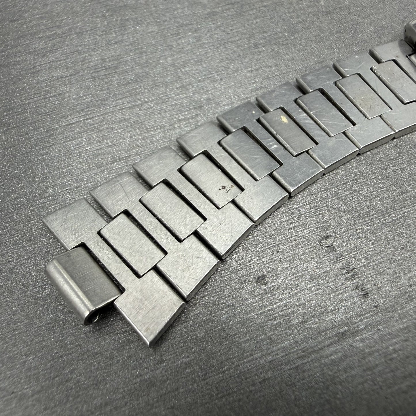 Seiko SQ Bracelet C202 Stainless Steel Tri Folding Clasp 8mm Vintage Japan B6