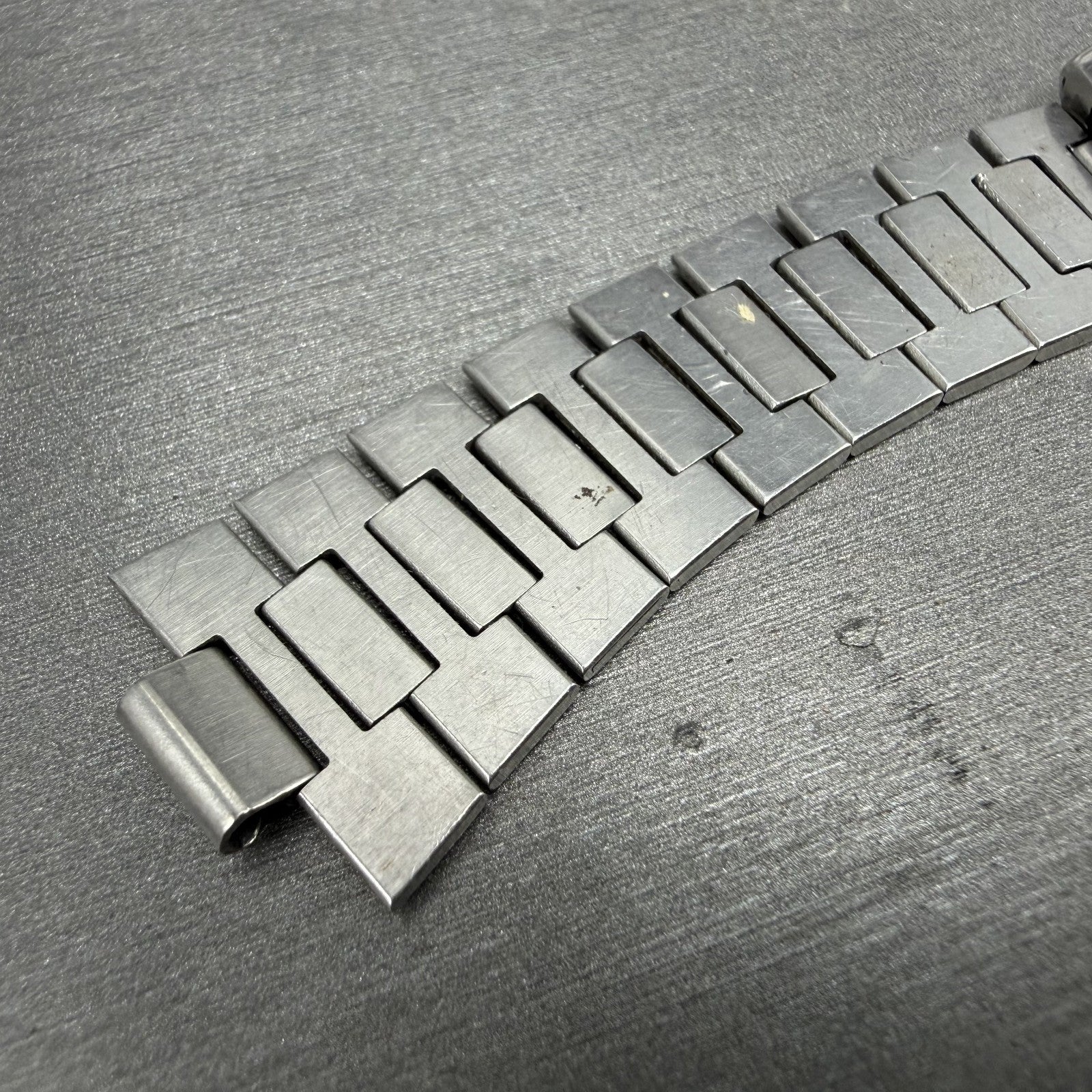 Seiko SQ Bracelet C202 Stainless Steel Tri Folding Clasp 8mm Vintage Japan B6