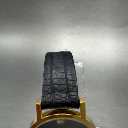 Movado Museum Watch Women 25mm Black Dial Gold Tone Round 87.A1.832.1 New Batt4