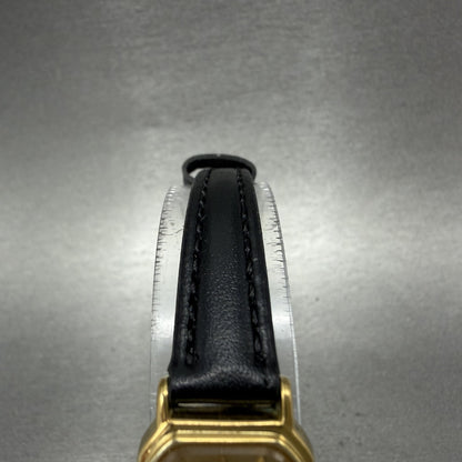 Seiko Tank Watch Women 17mm Champagne Dial Gold Tone 2P20-5A00 New Battery4
