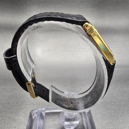 Seiko Watch Women 19mm Gray Dial Gold Tone Rectangle 2B20-5449 New Battery VTG8