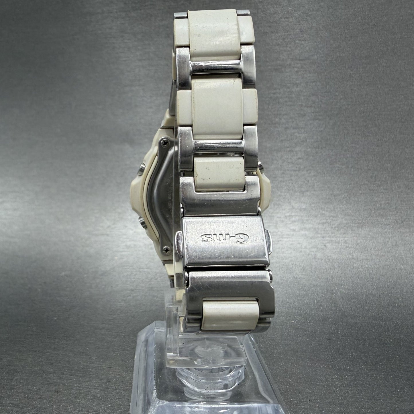 Casio BabyG MSG302C Watch Women 39mm White Dial Silver Analog Digital WorksABC6