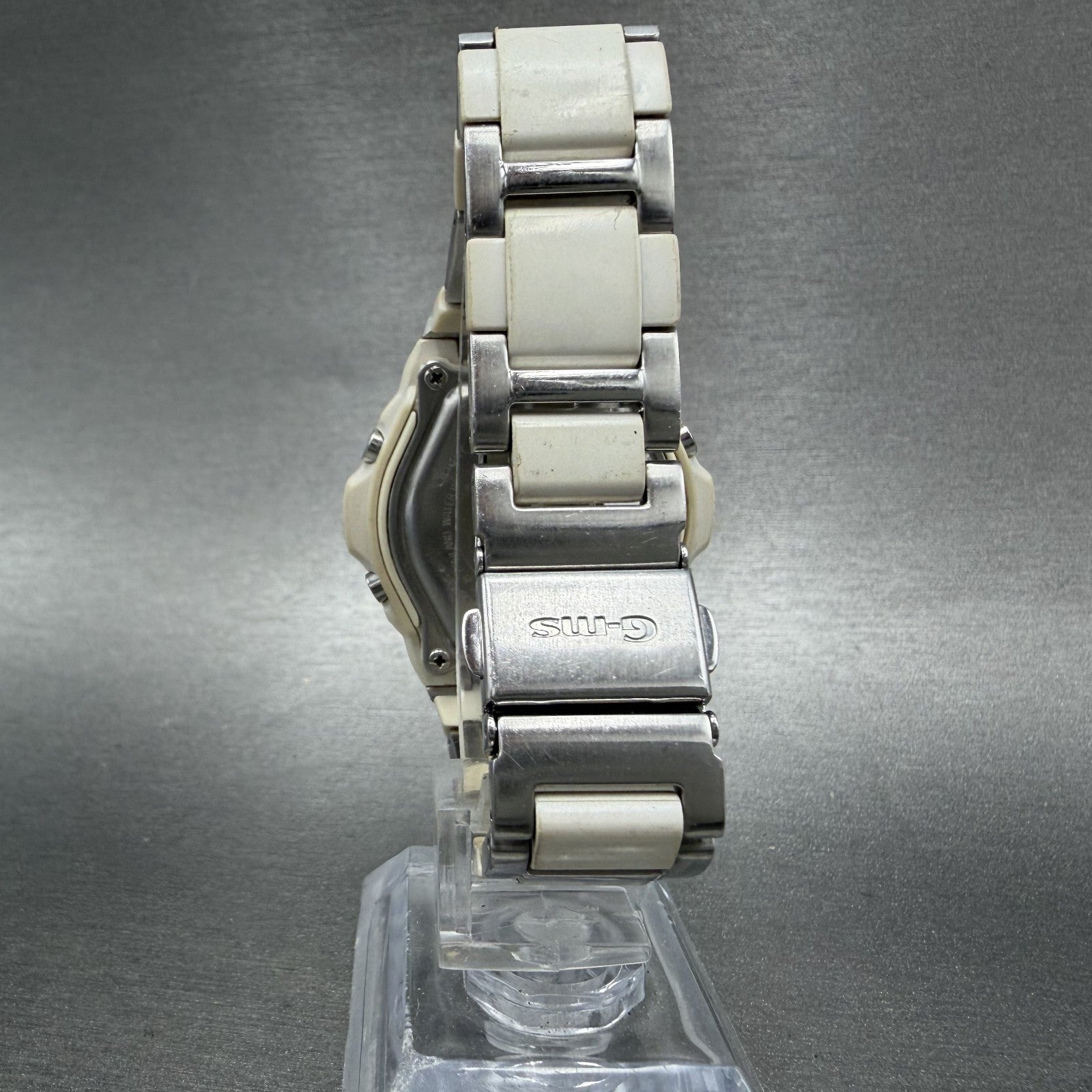 Casio BabyG MSG302C Watch Women 39mm White Dial Silver Analog Digital WorksABC6