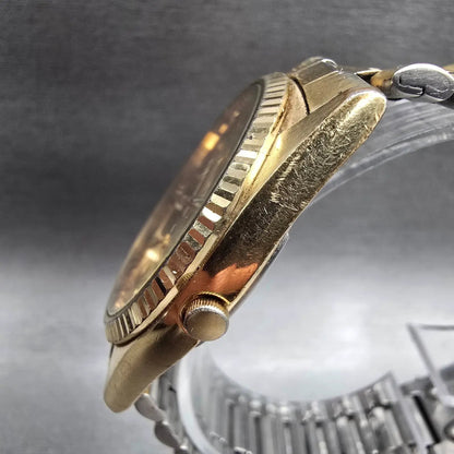 Seiko President Watch Men 36mm Gold Dial Gold Tone Daydate 5H23-8029 New Battery2