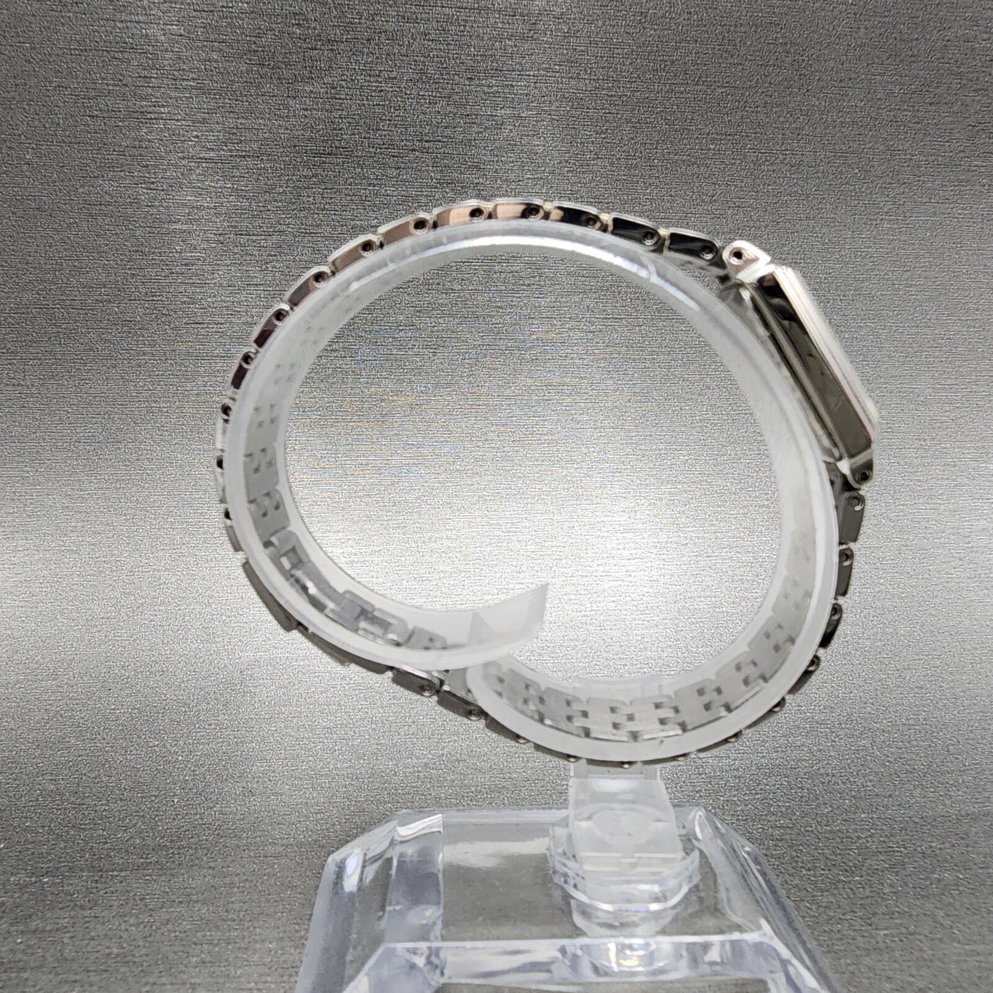 Seiko Watch Women 16mm White Dial Two Tone Rectangle 1N010FH0 New Battery8