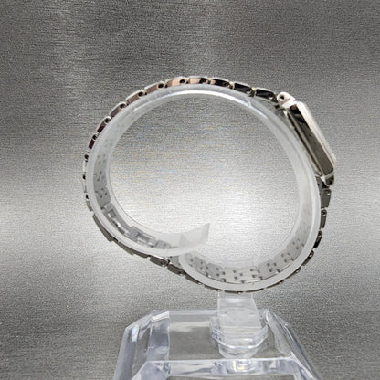 Seiko Watch Women 16mm White Dial Two Tone Rectangle 1N010FH0 New Battery8