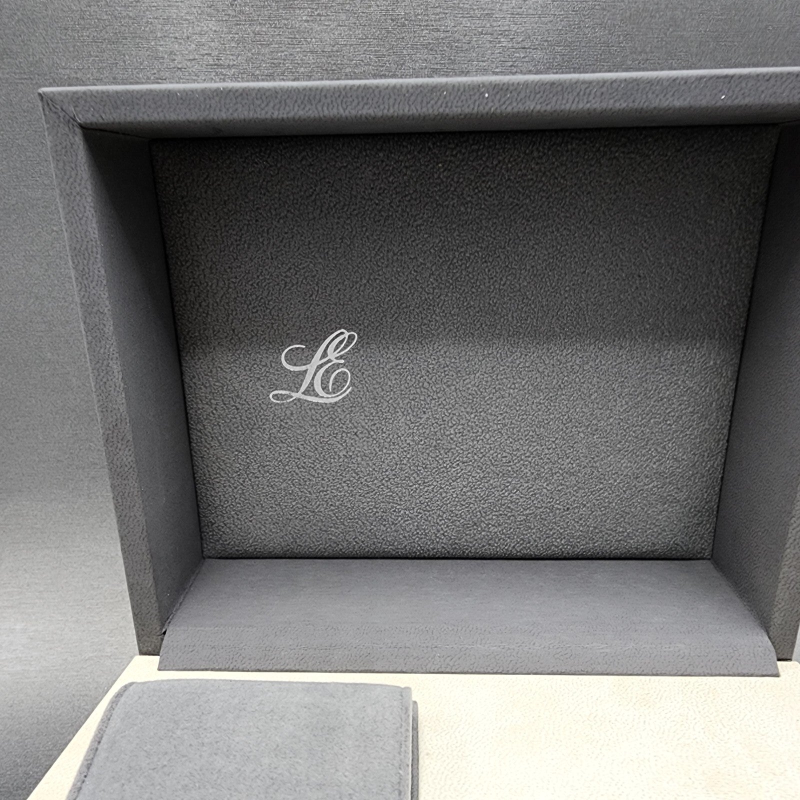 Louis Erard Watch Box Faux Leather Gray & Cream Manual & Warranty Card4