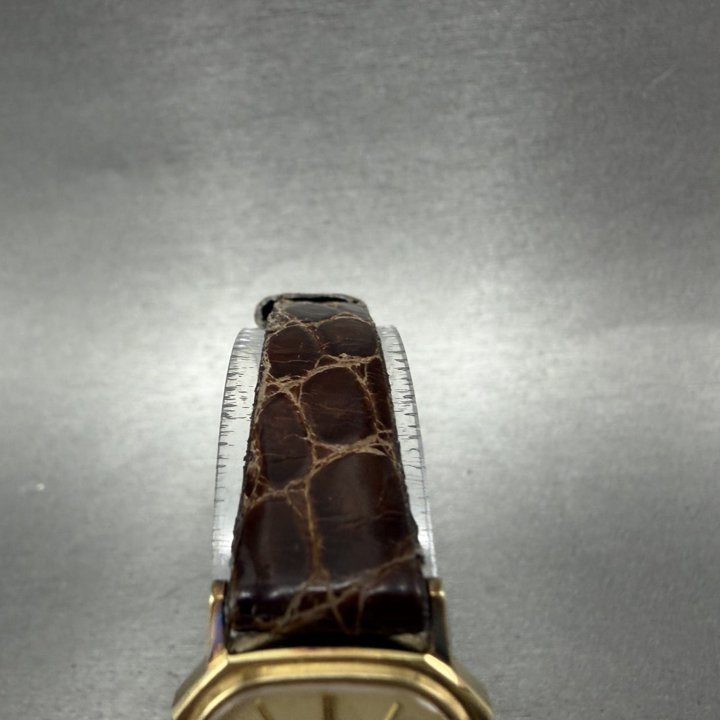 Seiko Exceline Watch Women 20mm Champagne Dial Gold Octagon 8420-5420 new Batt4