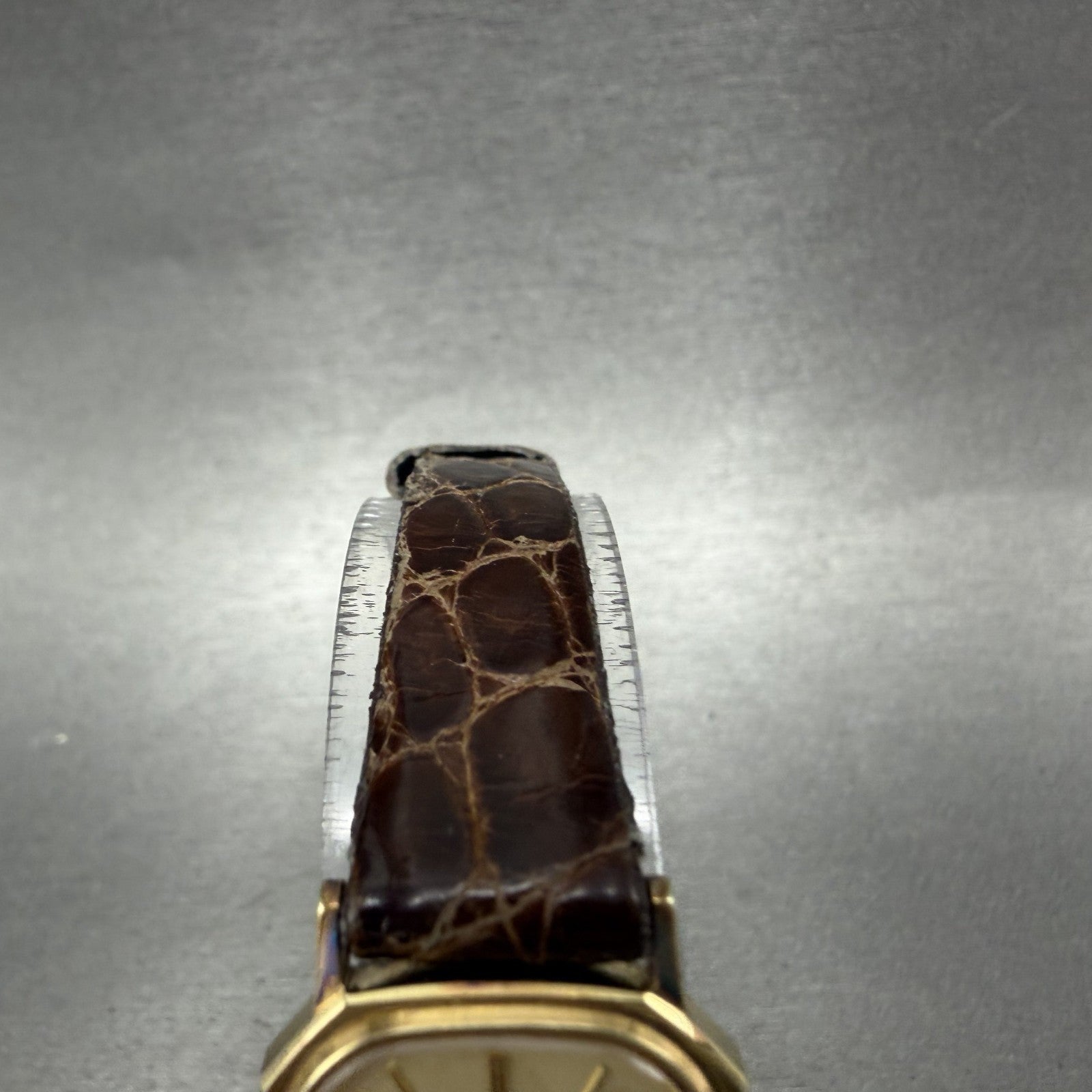 Seiko Exceline Watch Women 20mm Champagne Dial Gold Octagon 8420-5420 new Batt4
