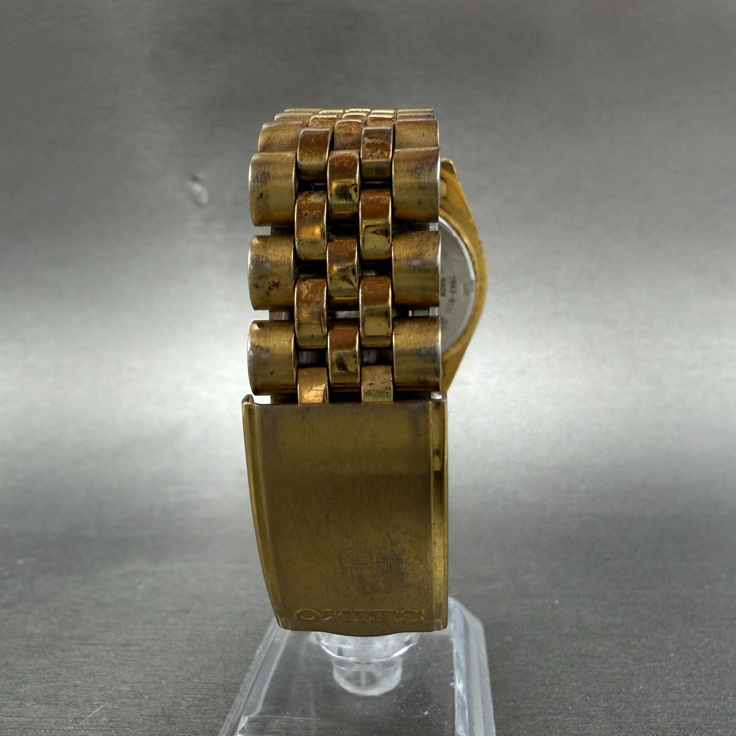 Seiko President Watch Men 36mm Black Dial Gold Tone 7n43-8111 READ!!!!!!! NewBat7