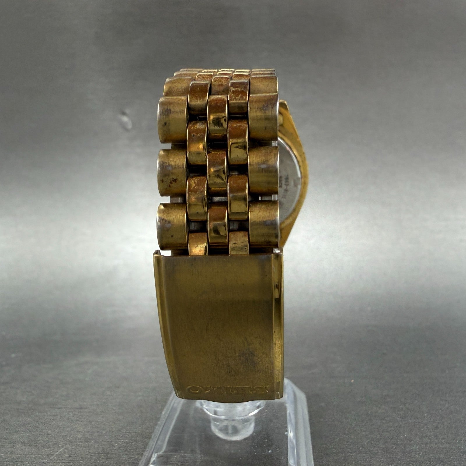 Seiko President Watch Men 36mm Black Dial Gold Tone 7n43-8111 READ!!!!!!! NewBat7