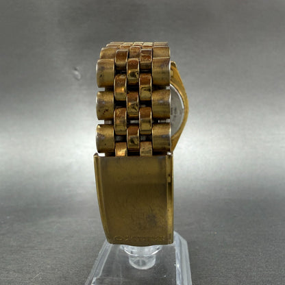 Seiko President Watch Men 36mm Black Dial Gold Tone 7n43-8111 READ!!!!!!! NewBat7