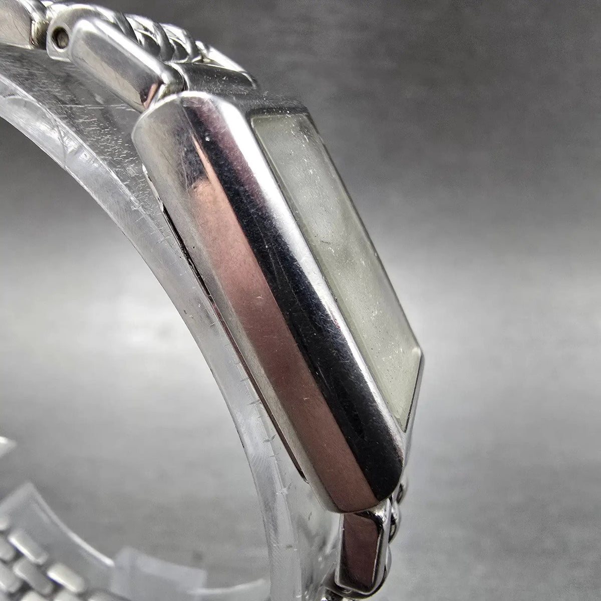 Coach Tank Watch Women 17mm Silver Dial Silver Tone Rectangle 0820 New Battery3