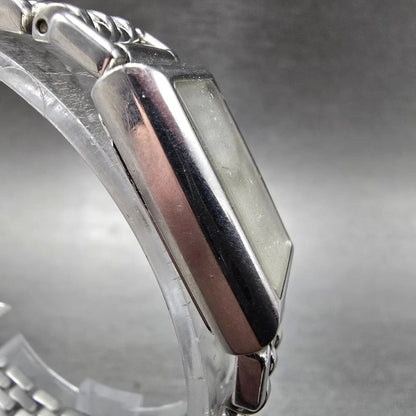 Coach Tank Watch Women 17mm Silver Dial Silver Tone Rectangle 0820 New Battery3