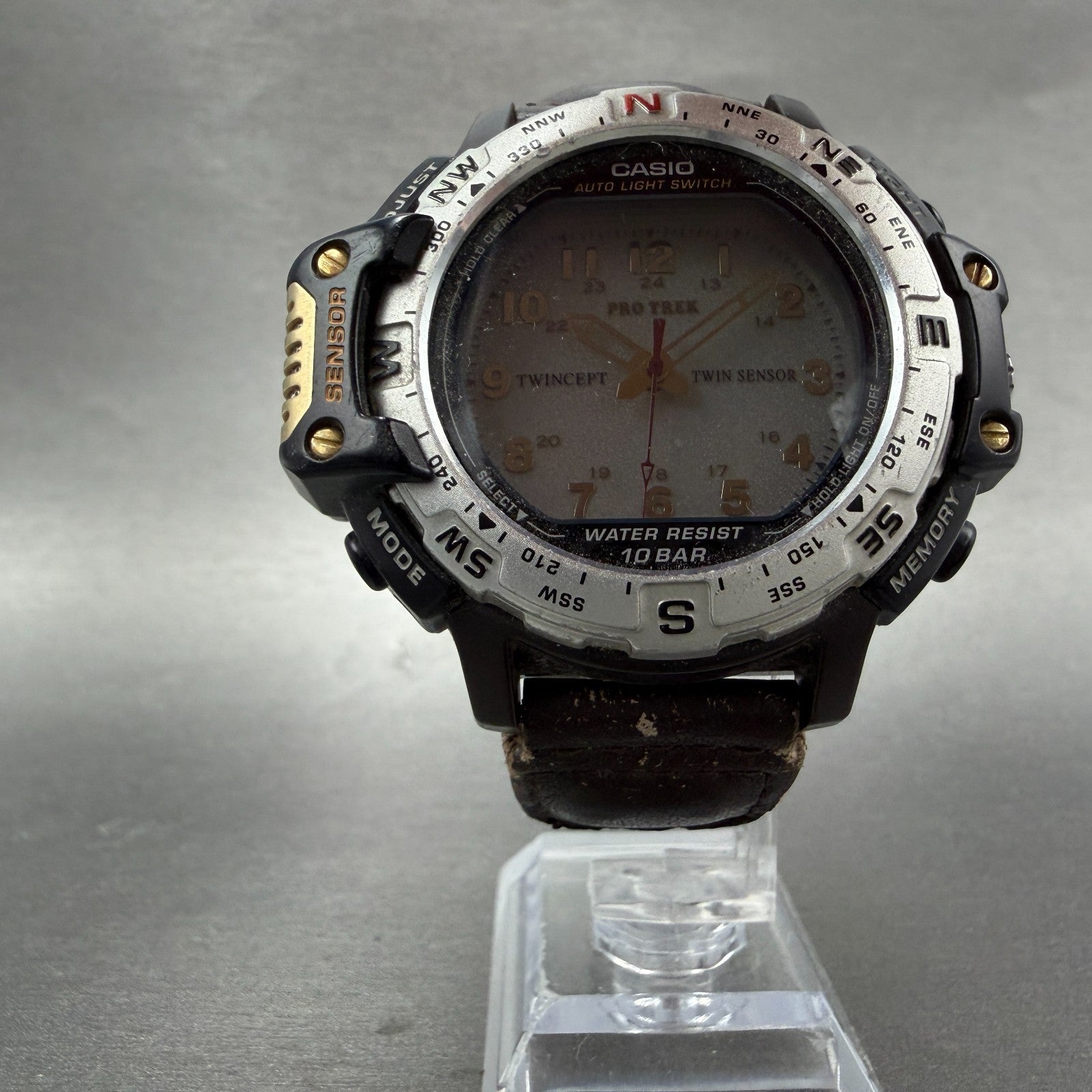 Casio Protrek Twincept PRT-50 Watch Men 51mm Analog Digital Black PARTS6