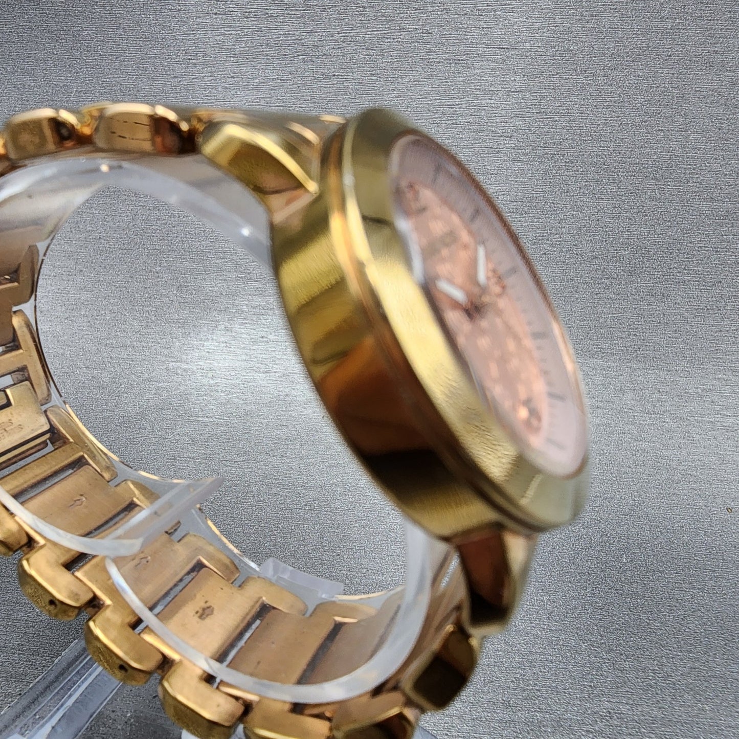 Michael kos Watch Women 34mm Rose Dial Rose Gold Tone Round MK3159 New Battery3