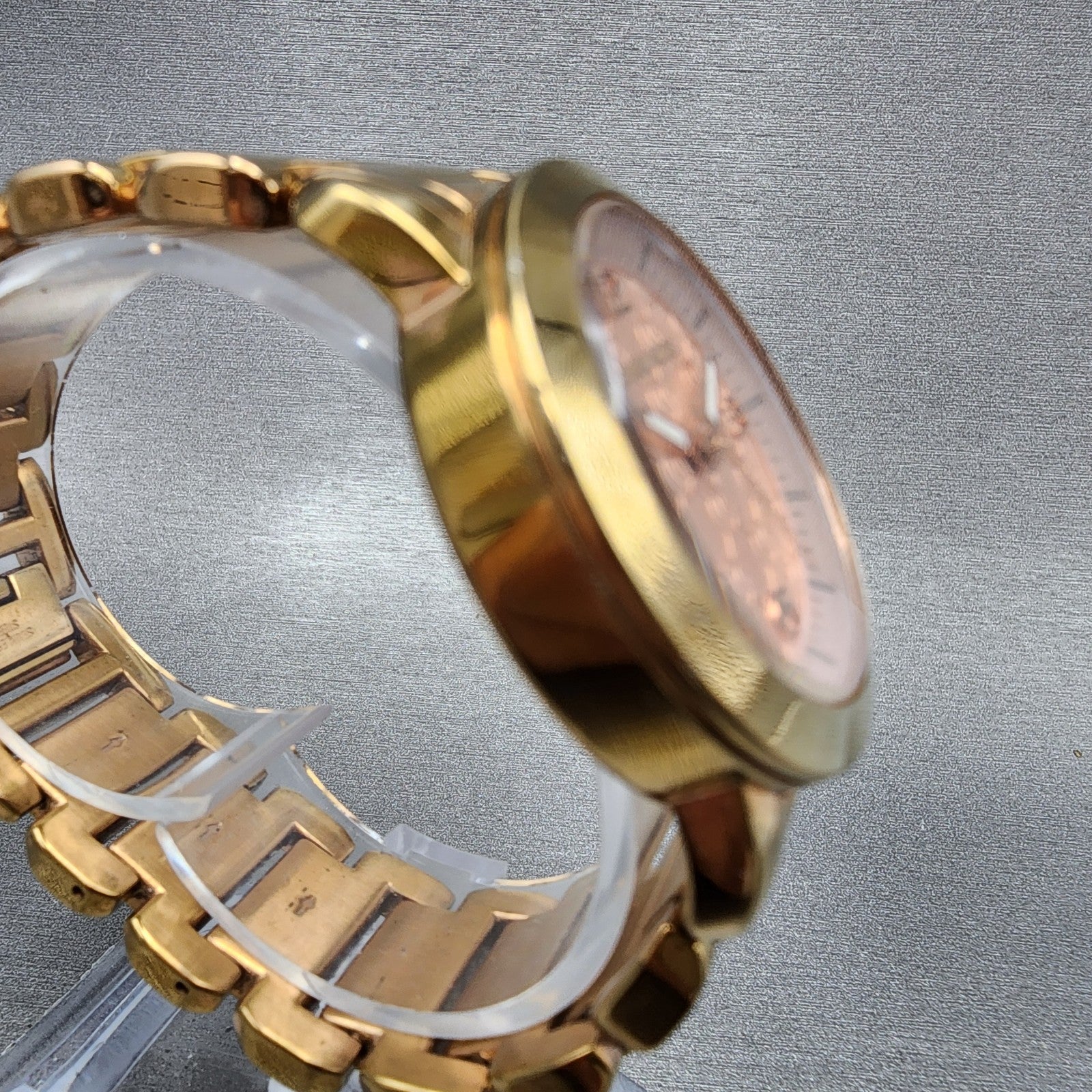 Michael kos Watch Women 34mm Rose Dial Rose Gold Tone Round MK3159 New Battery3