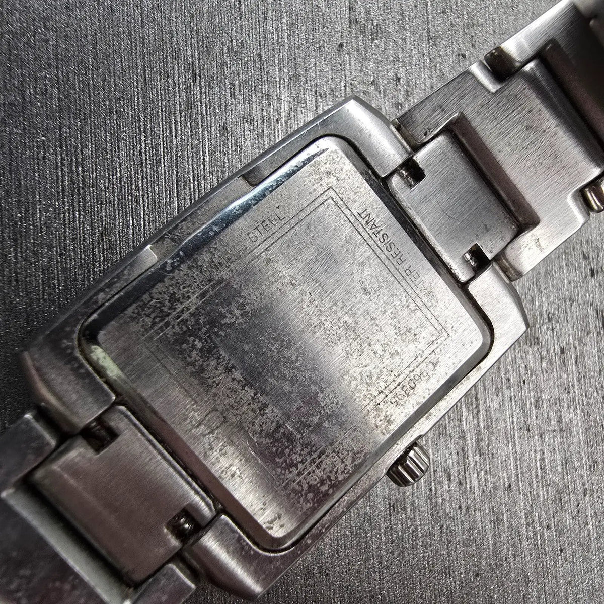 Bulova Tank Watch Men 24mm Black Dial Black & Silver Rectangle 98L148 New Batt10